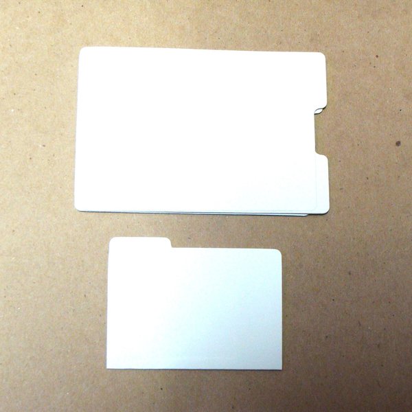 12 -File Folder Miniature Poster Board Die Cut Set of (12) Pieces 2-1/2"x3-1/2" Scrapbooks, Crafts