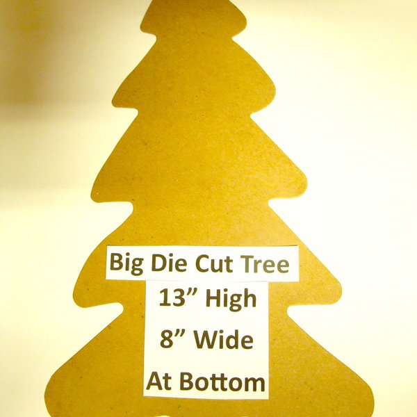 6 Die Cut Blanks Big 13" Tree Precision Die Cut (precut) Chipboard or Poster Board