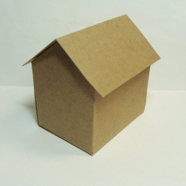 Blank Gingerbread House 6"x6" Die Cut (precut) Chipboard or Poster Board 3D Small House Blanks to Decorate