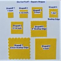 Die Cut Felt Squares Various Sizes Straight/Scallop Edges You Choose Shape and Color