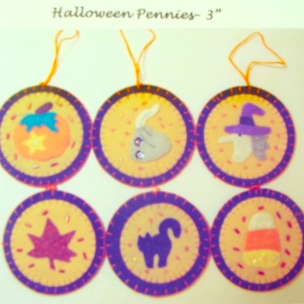 Halloween Pennies Wool Felt Pattern by Woolhearts