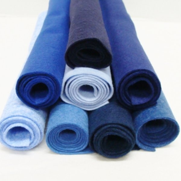 Wool Blend Felt (8) Color Collection True Blue 9x12 or 12x18 Sizes