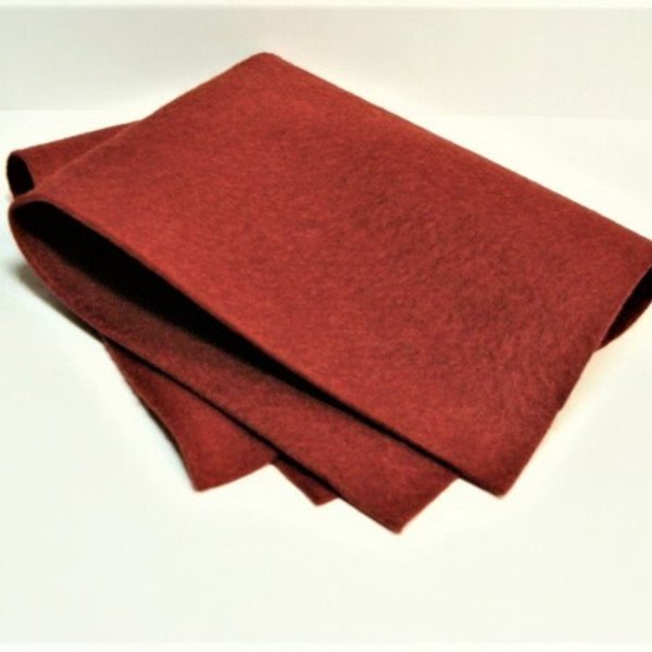 Wool Blend Felt in Color RUSTIC CRIMSON Merino Wool Blend Felt National Nonwovens, Applique, Embroidery, Crafting